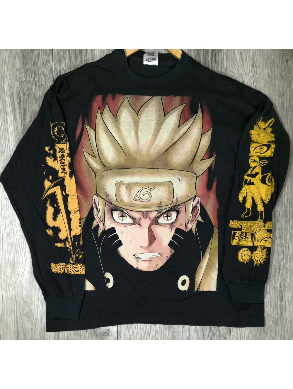 Naruto Uzumaki Anime Long Sleeve Shirt XL Screen Stars 2025 Double Sided